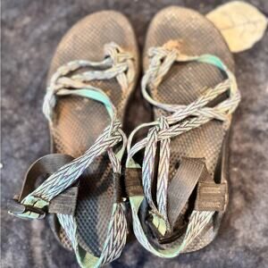 Chaco Green and Black Sandals for Outdoor Adventures